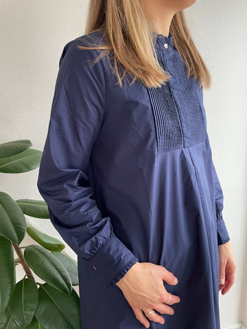 NYHED Camille skjortekjole - Marineblå